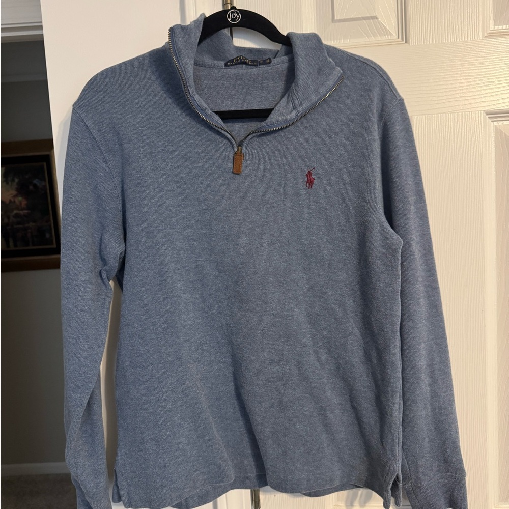 Polo by Ralph Lauren Men's Blue Half-Zip Sweater